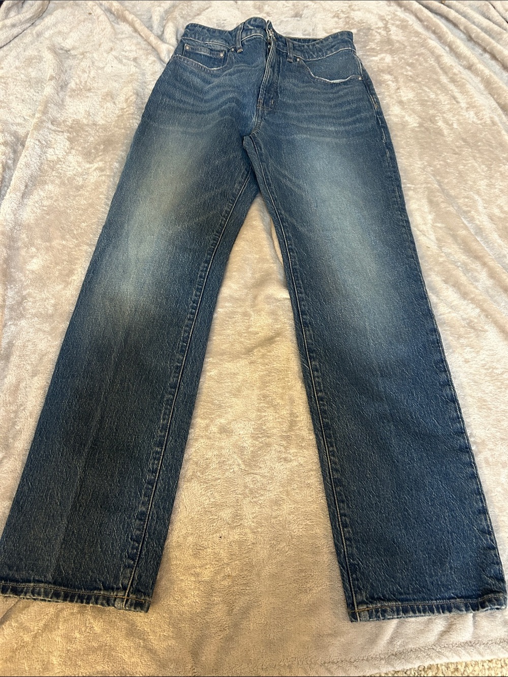 Madewell curvy longline straight jean